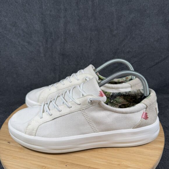 Hey Dude White and Pink Athletic Shoes - Picture 3 of 8